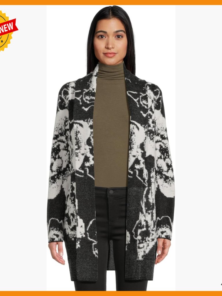 Long Sleeve Open Front Shawl Sweater Coatigan, Regular Fit, Small